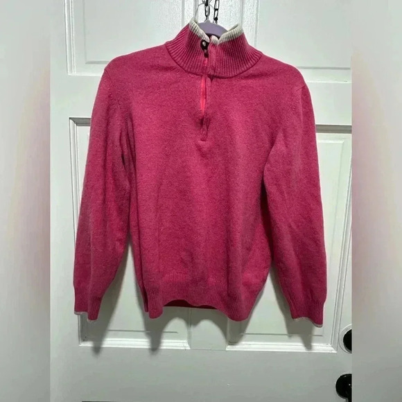 Gran Sasso Wool and Cashmere Quarter Zip Sweater Size Small EUC - Picture 2 of 4